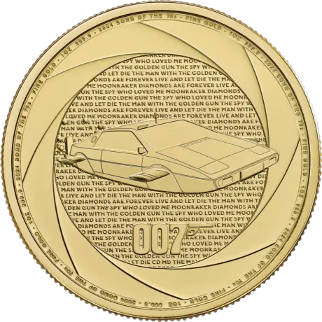 Zlatá mince James Bond - 70.léta, rok 2024, 1 oz